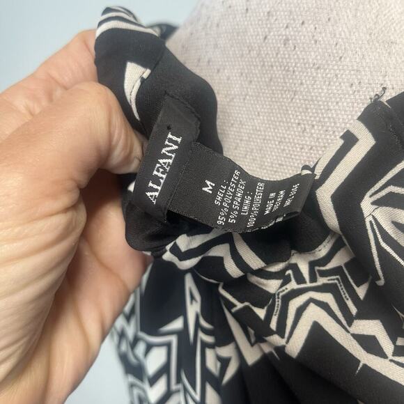 Alfani Tank Dress size Medium Black Ivory Slinky Peasant Boho Long Maxi Wedding - Picture 12 of 12